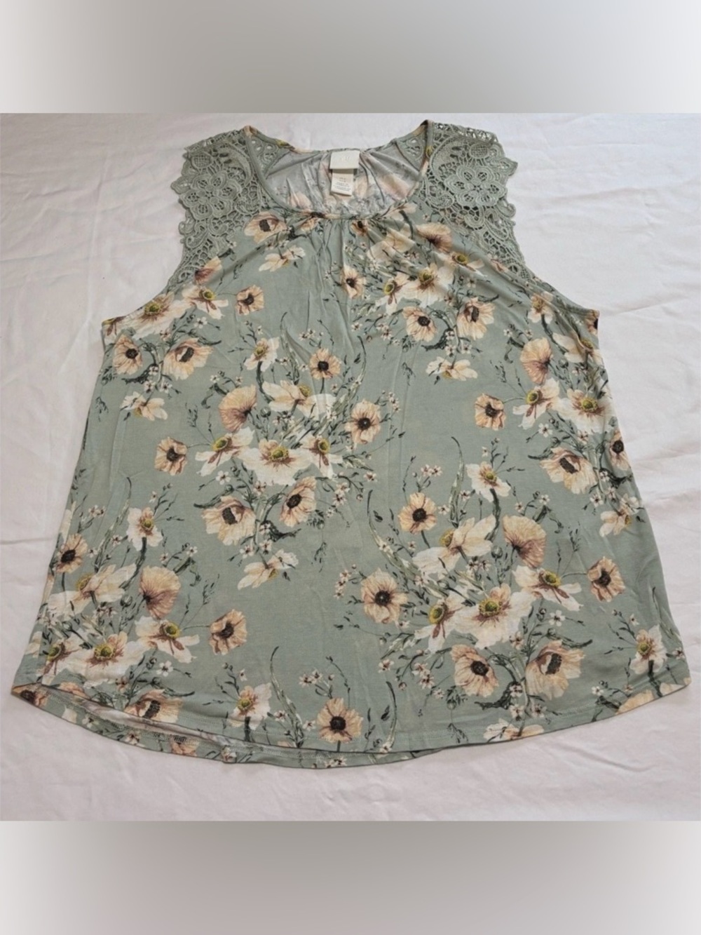 H&M Floral Sleeveless Tank Top Blouse- Size Medium